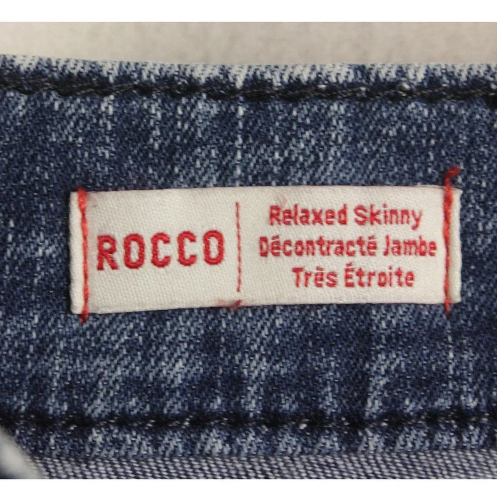 True Religion Rocco Mens 36 Relaxed Skinny Jeans Flap Pocket Faded Denim